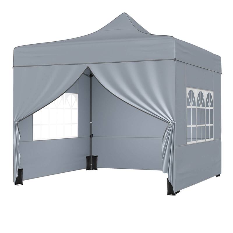 Costway 10 x 10 FT Pop up Canopy Tent with 4 Removable Sidewalls,