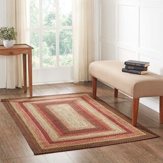 Ginger Spice Jute Rug Rect w/ Pad 48x72 - 4' x 6' Rectangle - Bed Bath ...