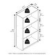 preview thumbnail 5 of 14, Furinno 99736 Basic 3-Tier Bookcase Storage Shelves