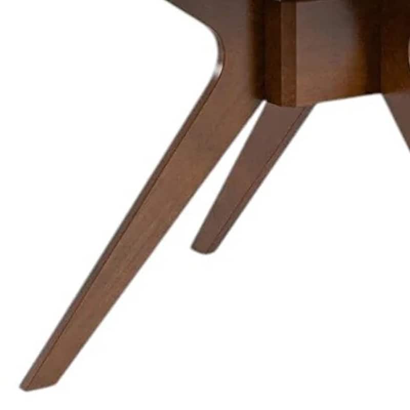 Ebik Dining Table, 71 Inch Oval Top in Walnut Brown Sunburst Veneer - Walnut Brown