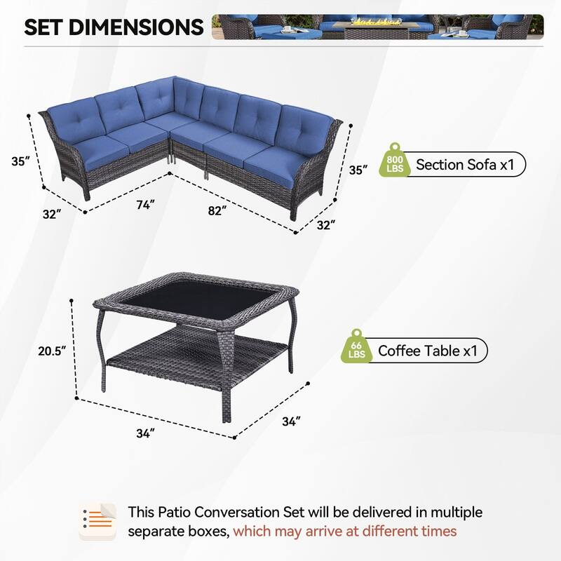 Outdoor Sectional Sofa Furniture Set