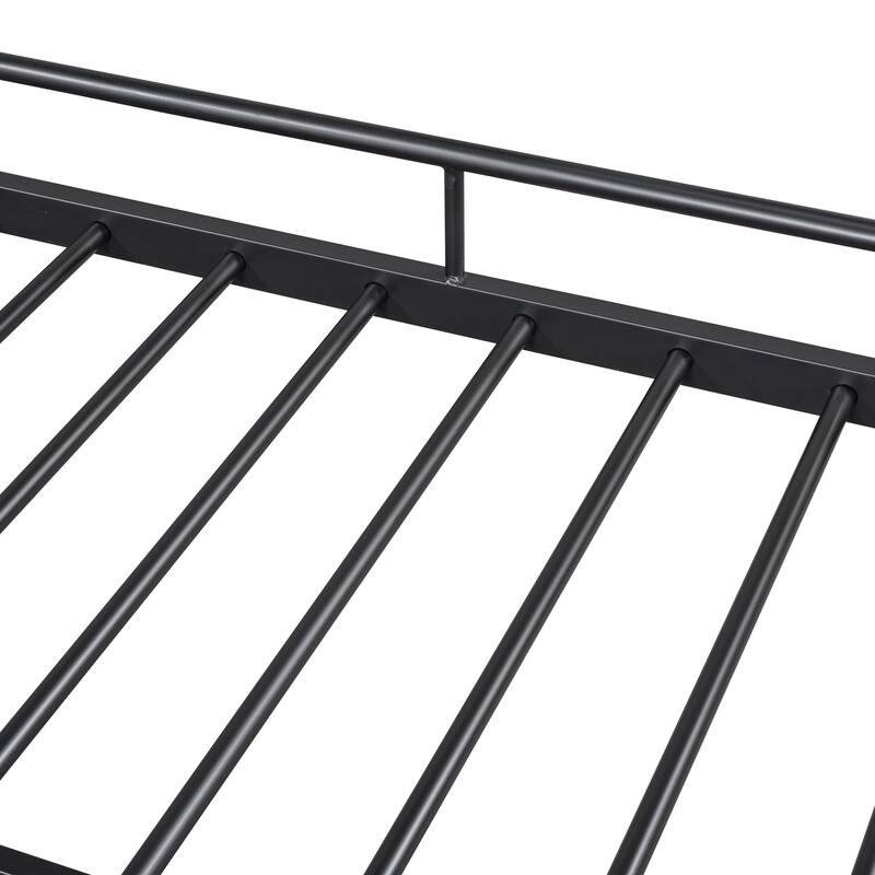 Metal Daybed with Curved Handle Design and Trundle
