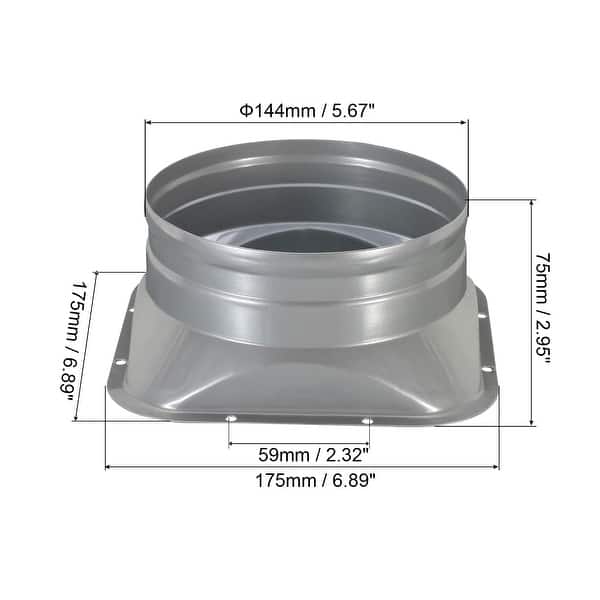 Duct Connector Flange Metal Exhaust Duct Mounting Plate with Screws ...