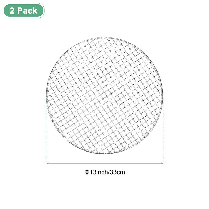 2-Pack Cooling Rack, Round Stainless Steel Baking Rack Silver