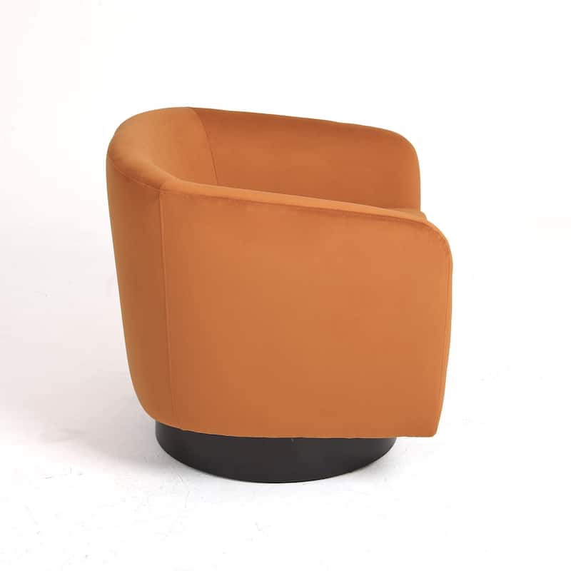 Modern Barrel Swivel Accent Chairs For Living Room