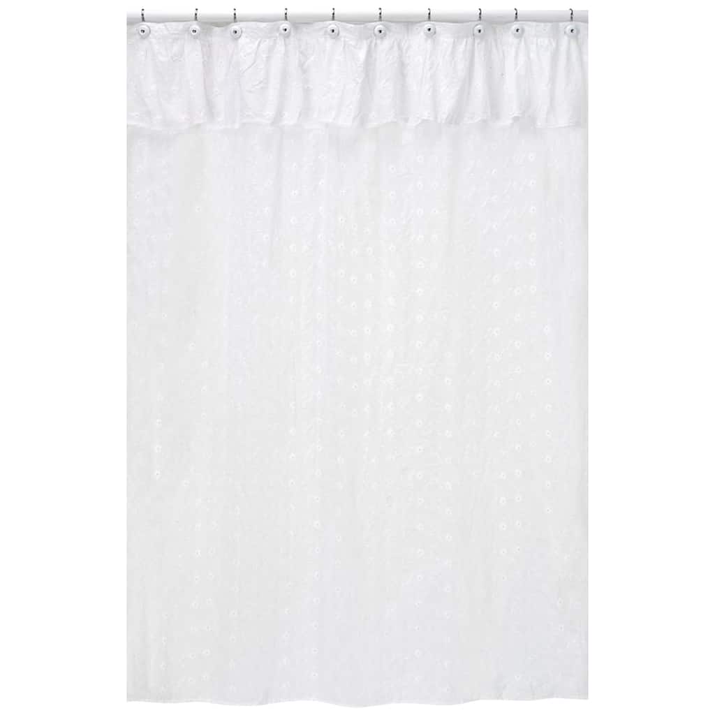 Sweet Jojo Designs White Eyelet Shower Curtain
