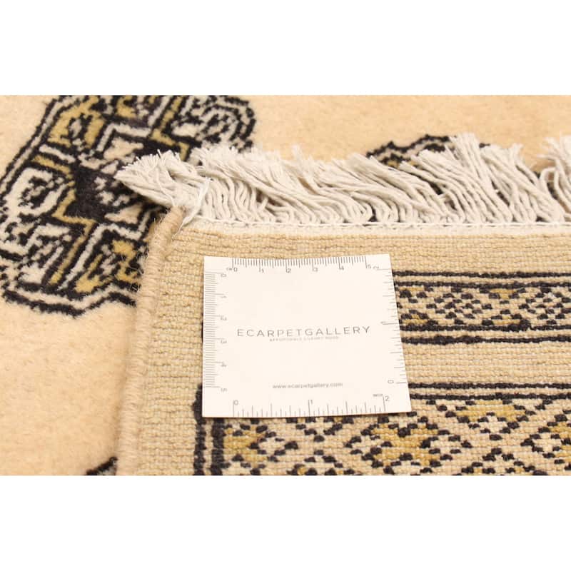 ECARPETGALLERY Hand-knotted Peshawar Bokhara Beige Wool Rug - 4'2 x 6'1