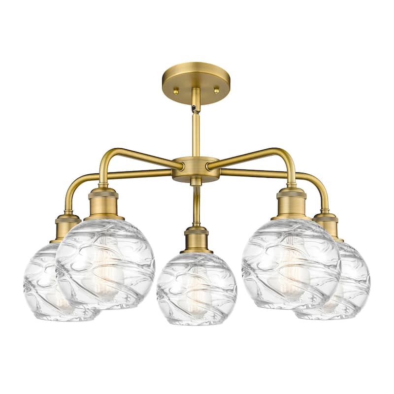 Innovations Lighting 516-5CR-15-24 Athens Deco Swirl Chandelier Athens