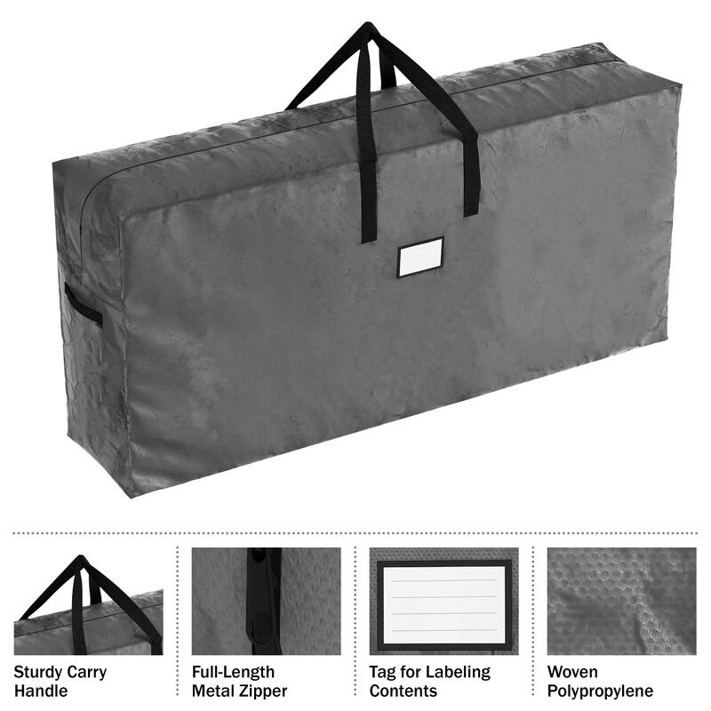 Christmas Tree Storage Bag - Heavy-Duty Storage Bags for 9FT Artificial Trees by Elf Stor (Gray) - Gray