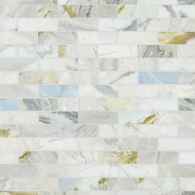 Ackland AKM-S-2X6SWP-CA 12" x 12" Marble Subway Floor and Wall Tile - - Skylore