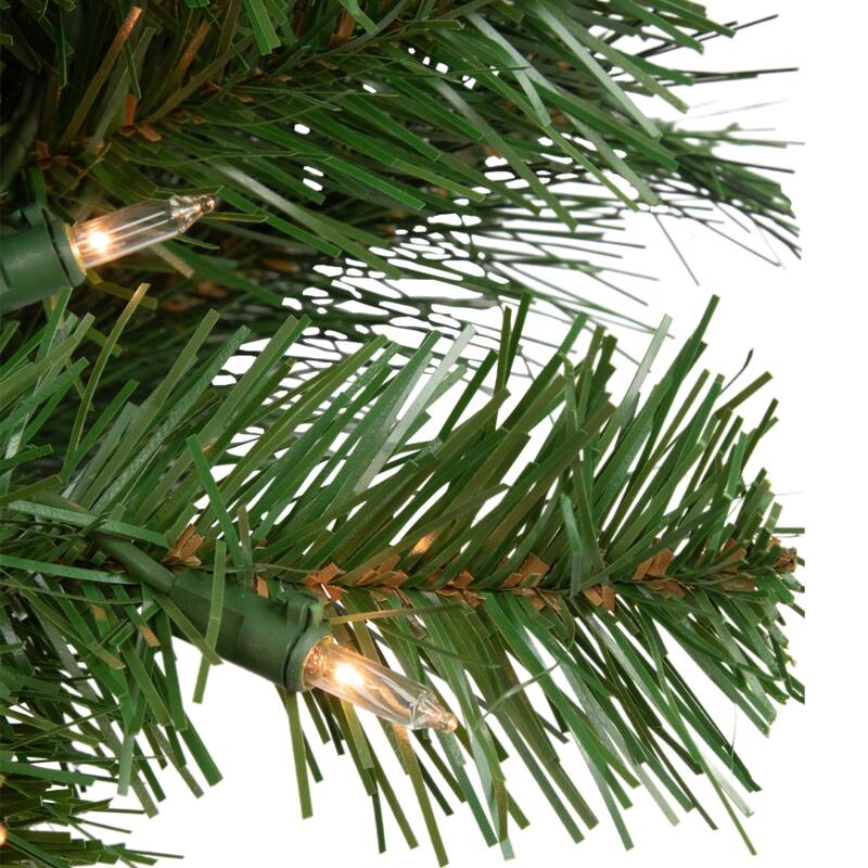 Mixed Beaver Pine Artificial Christmas Wreath - 36" - Clear Lights