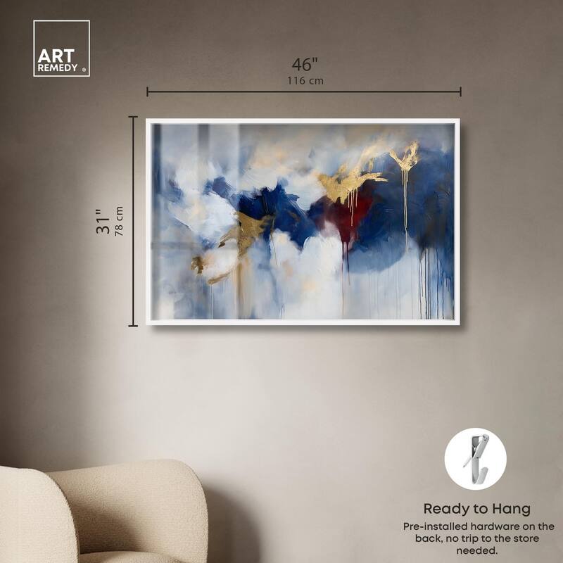 Eclipse of Gold and Blue Shadowbox by Art Remedy