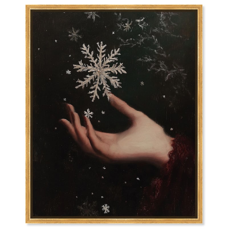 Holding Winter Canvas by Art Remedy - 20" x 24" - Gold