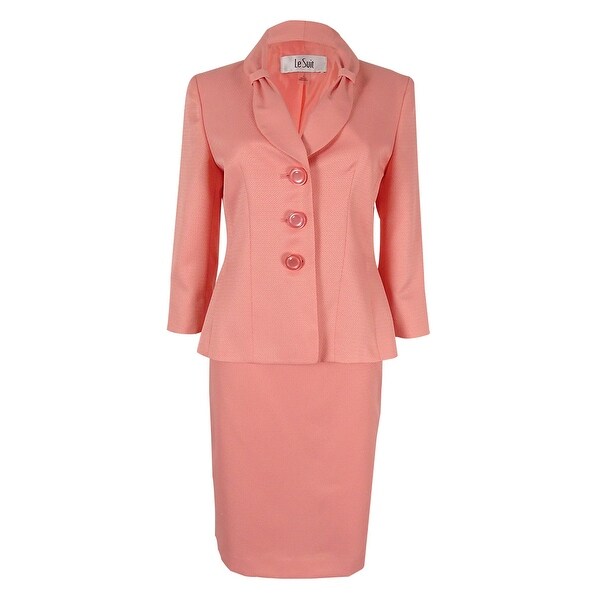 plus size pink skirt suit