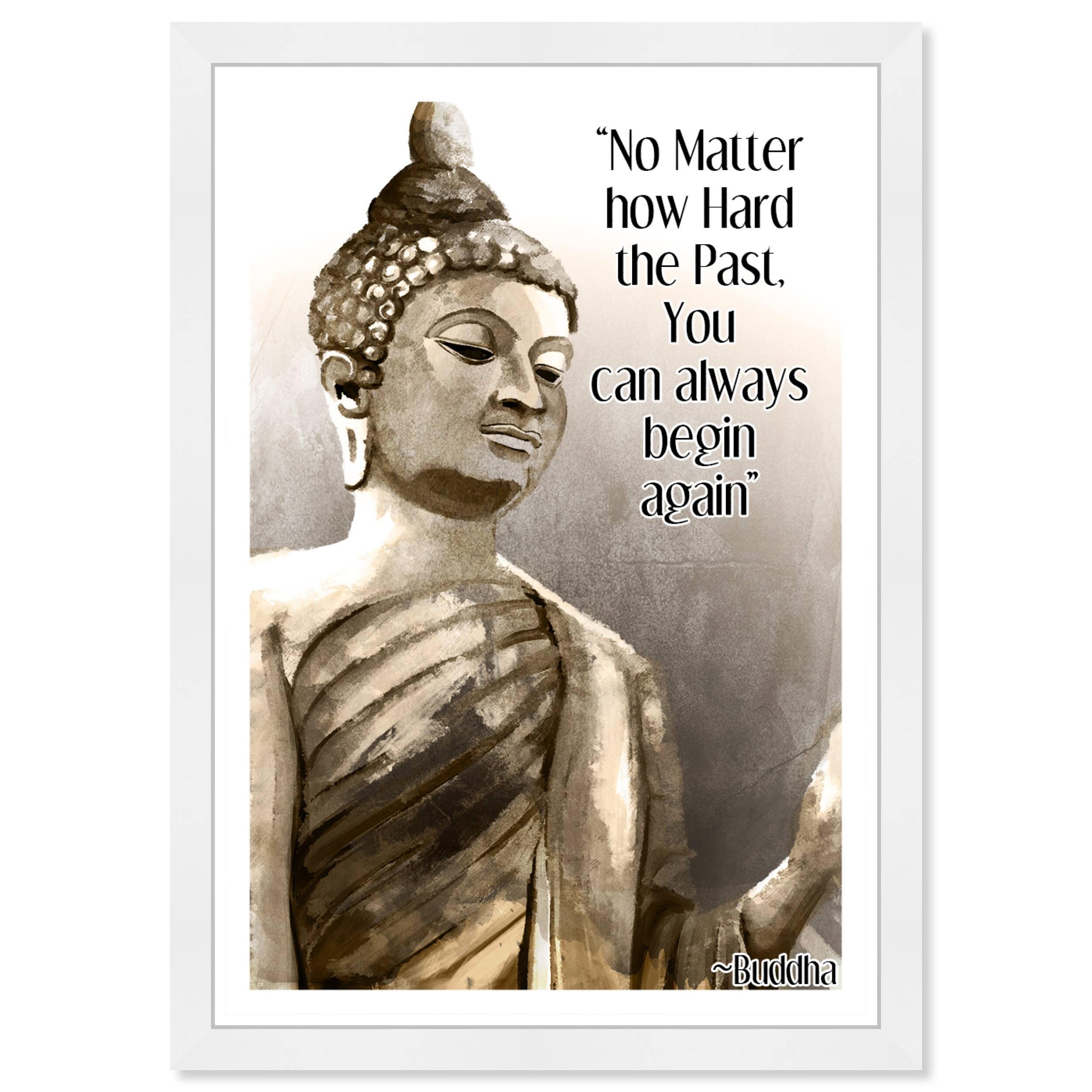 Wynwood Studio 'No Matter How Hard' Typography and Quotes Gold Wall Art ...
