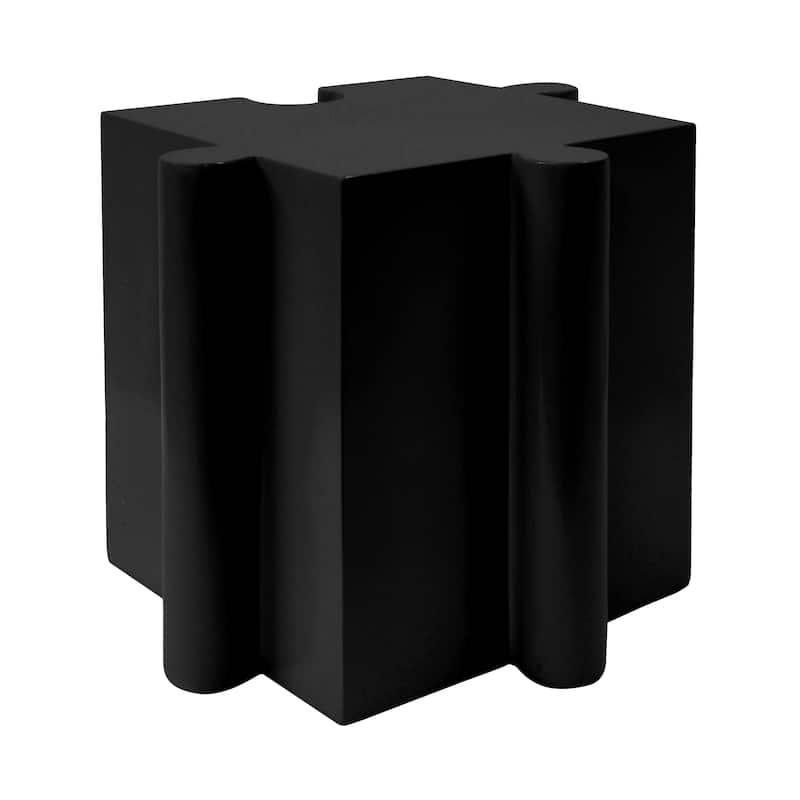 Christopher Knight Home - Sandy Puzzle Art Modern Outdoor Side Table with Modular Convex Edge Design