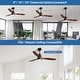 preview thumbnail 129 of 199, 42“/52"/60"/48" Noiseless Walnut Wood Ceiling Fan with Remote Control, Integrated Light Optional