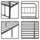 Alazyhome Simple Vintage Metal Platform Bed Frame, Easy-Assembly