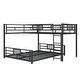 preview thumbnail 12 of 24, L-shaped Metal Twin over Full Size Bunk Bed