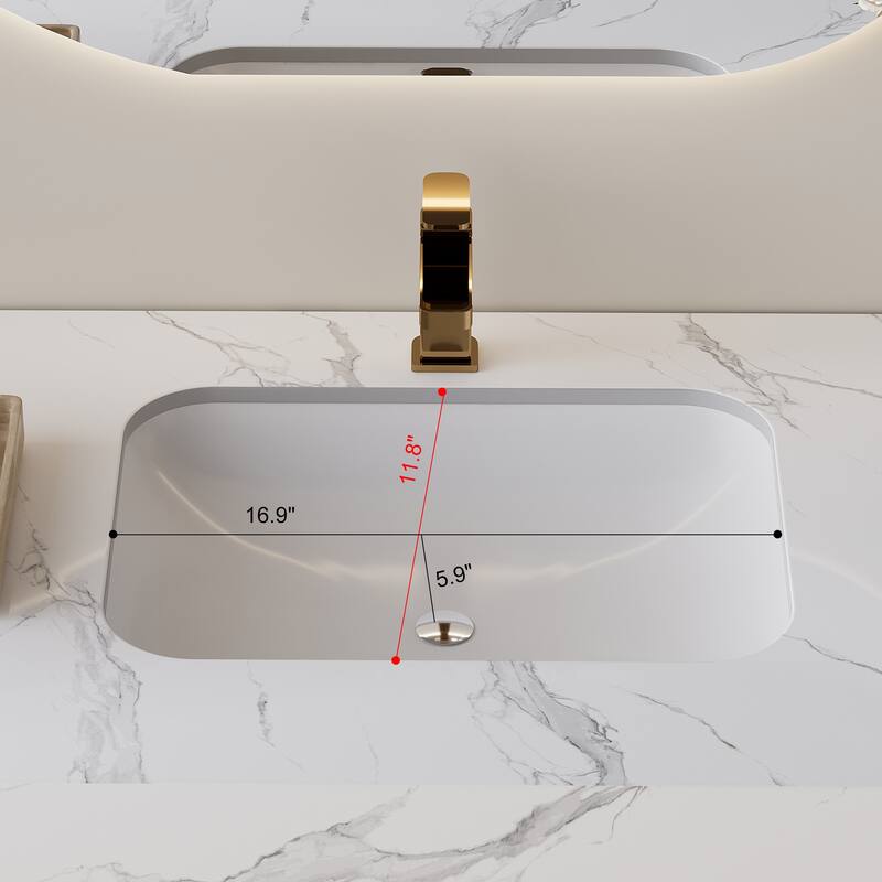 35.4" Farmhouse Floating Bathroom Vanity - Sintered Stone Top with Undermount Sink, 4 Drawers, Wall-Mounted