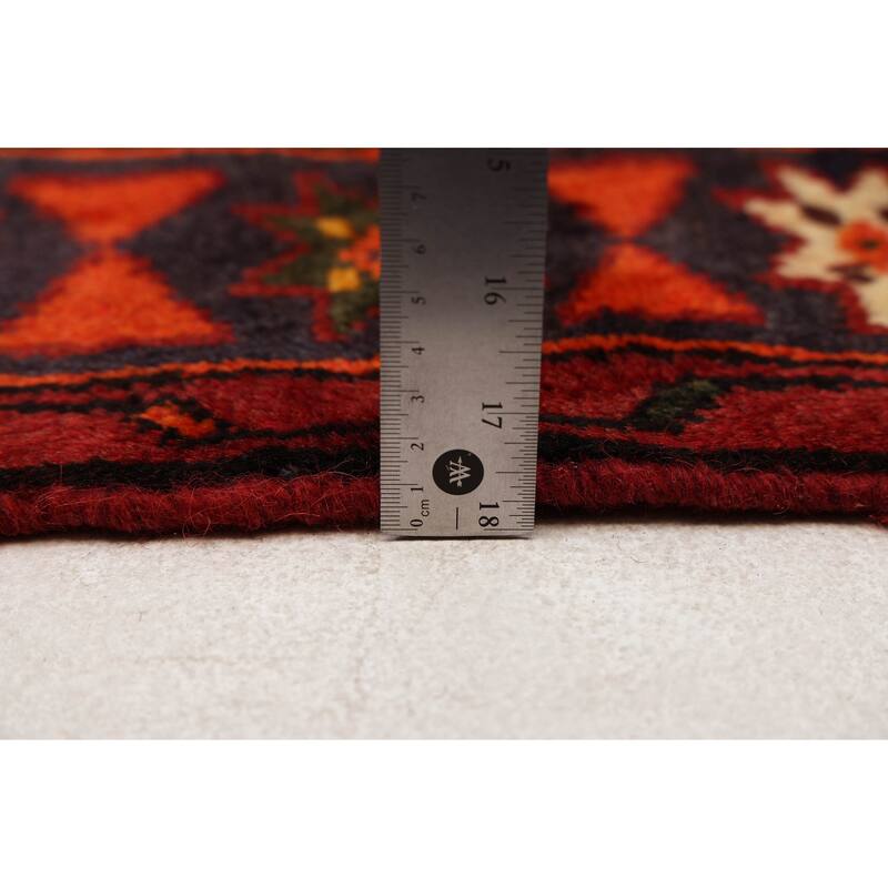 ECARPETGALLERY Hand-knotted Andelz Dark Red Wool Rug - 4'2 x 6'0