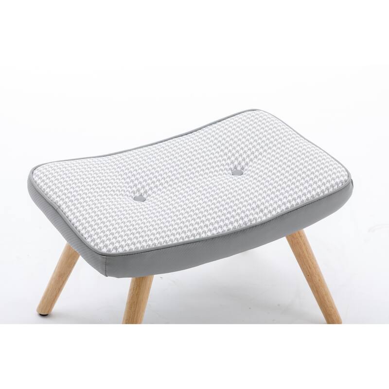 Wooden Step ottoman,Wooden Step Stool for Adults,Square Cushion Foot Stool,Small Stool with Non-Slip Pad,Wood Stool Suitable