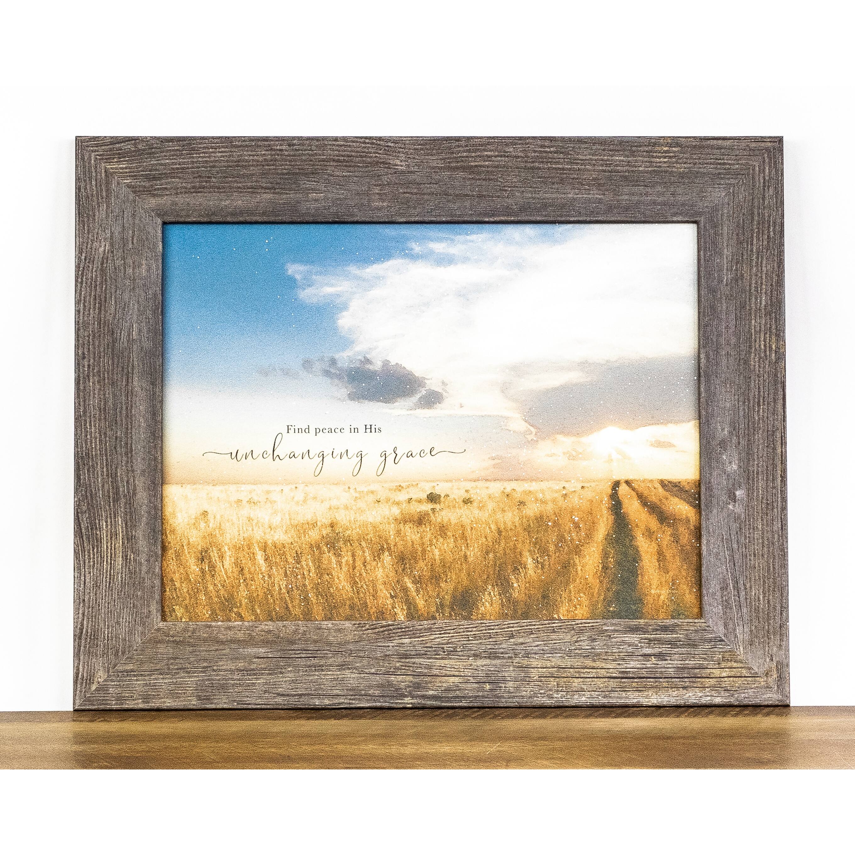 Find Peace In His Unchanging Grace Framed Religious Art - Bed Bath ...