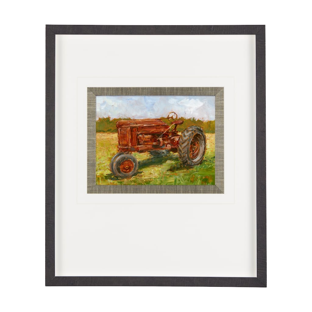Rustic Tractors II Framed Art Print