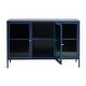 preview thumbnail 8 of 27, Rye Studio Brianne Modern Metal & Glass 3-Door Sideboard