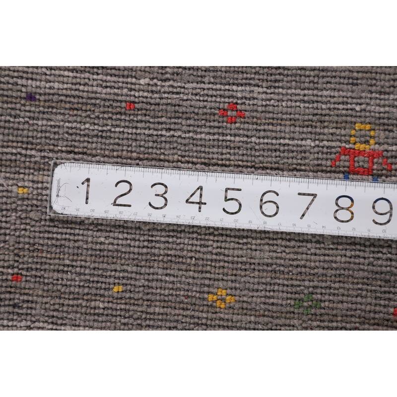 Gabbeh Oriental Square Area Rug Handmade Wool Carpet - 7'9" x 7'9"