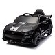 preview thumbnail 1 of 19, Black Electric Vehicle Toy Kid Car with Remote Control, 3 Speeds， LED Lights, Radio, AUX/USB MP3 Music, Safe Belt
