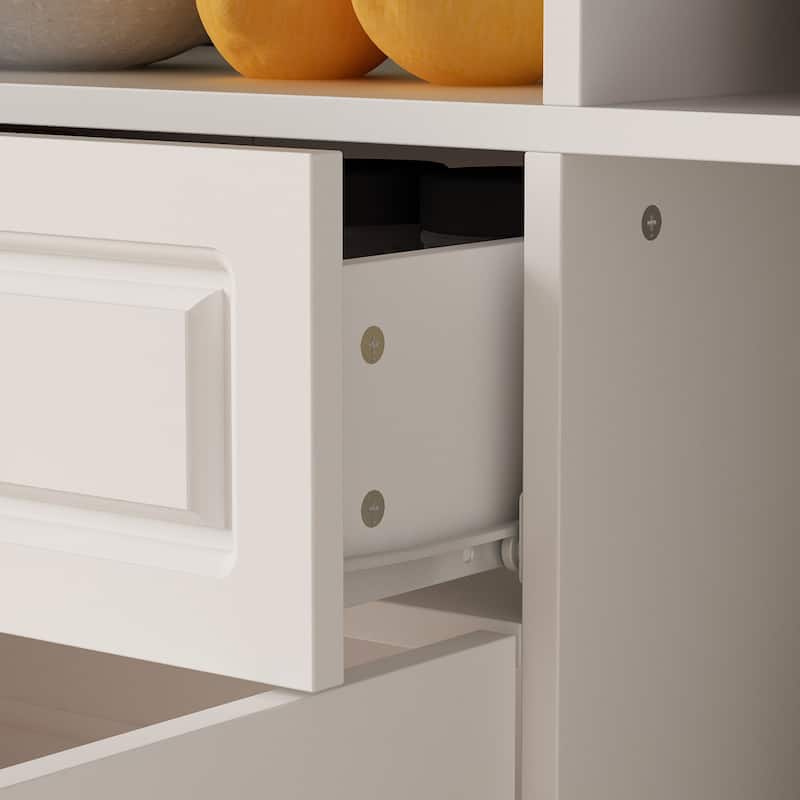 Modular White Contemporary Office Storage Display Cabinet w/UV Finish