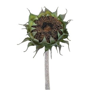 Melrose International Brown Sunflower Stem (Set of 6)