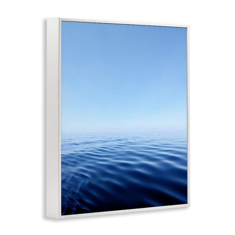 Stupell Cool Blue Ocean Ripples Framed Giclee Art Design By Kali Wilson