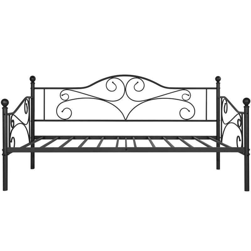 Javlergo Twin Metal Daybed Modern Sofa Bed Frame with Headboard No Box Spring Needed