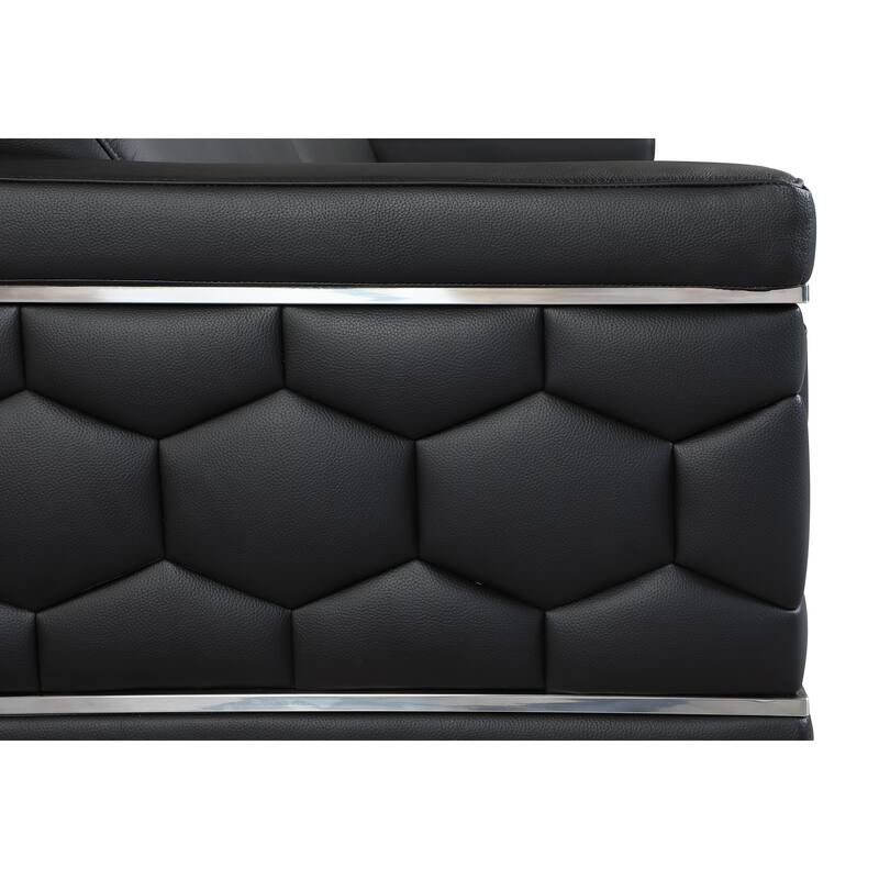 Top Grain Italian Leather Loveseat