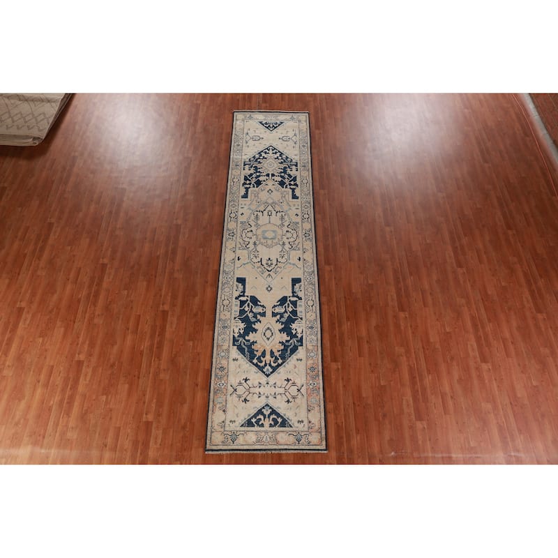 Vegetable Dye Ziegler Oriental Runner Rug Handmade Wool Carpet - 3'2"x 13'3"