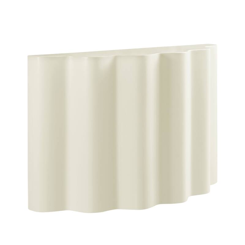 47.24 Inch Fiberglass Entryway Table for Living Room,Narrow Console Table, Modern Wavy Design Sofa Table Entrance Table