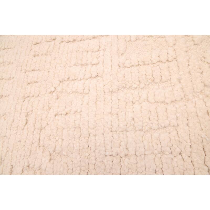 ECARPETGALLERY Hand-knotted Looma Cream Wool Rug - 7'9 x 9'11