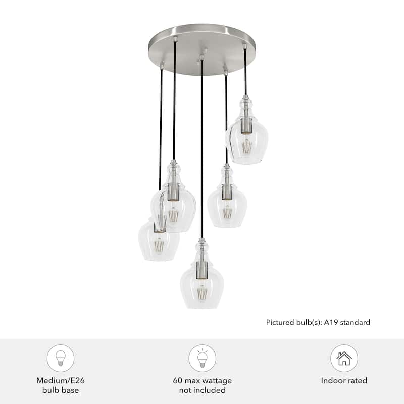 Hunter Maple Park Round Cluster Ceiling Light- Kitchen Island, Dining Room, Entry - Modern Farmhouse, Contemporary, Transitional