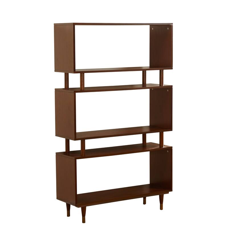 Simple Living Margo Mid-Century Modern 3-tier Bookshelf - 59.5"h x 36"w x 11.8"d