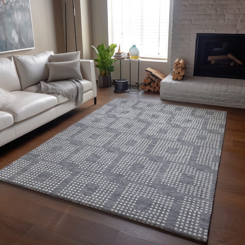 Premium Washable Super Soft Modern Houndstooth Mayfield Rug