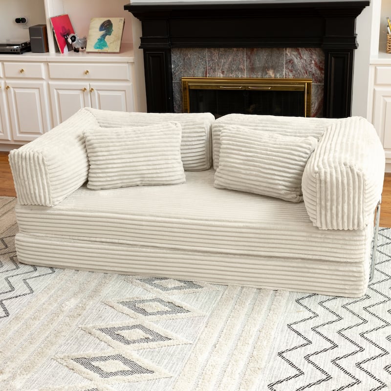 Jaxx Unsofa Modular Convertible Sectional Sofa with Fold Out King Sleeper Bed