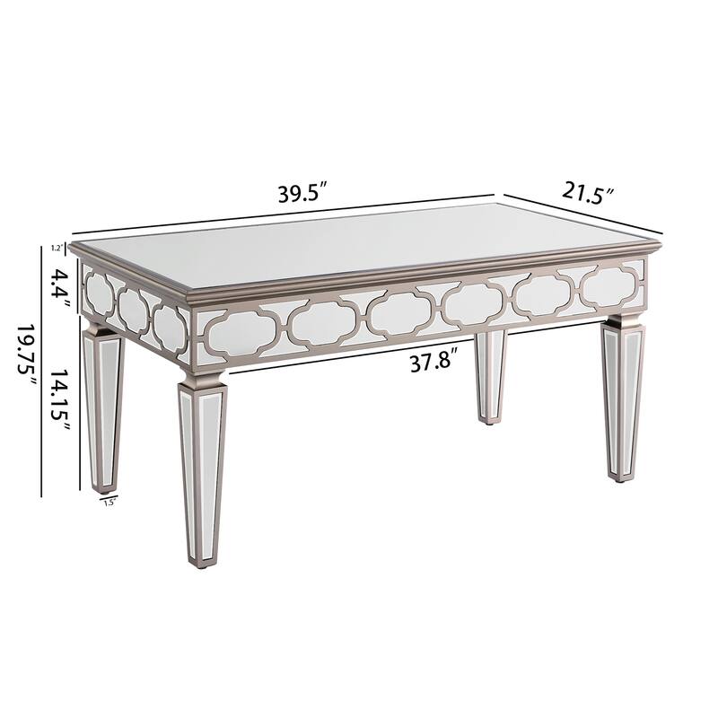 Silver Mirror Coffee Table, Cocktail Table Bed Bath & Beyond 40466408