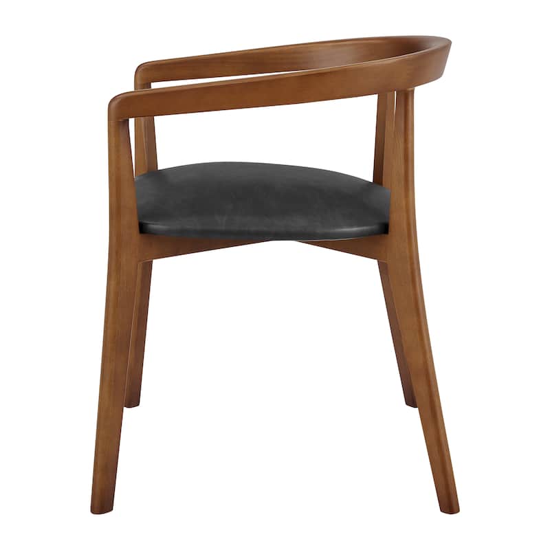 NPD Furniture Amy Faux Leather Dining Side Arm Chair (Set of 2)