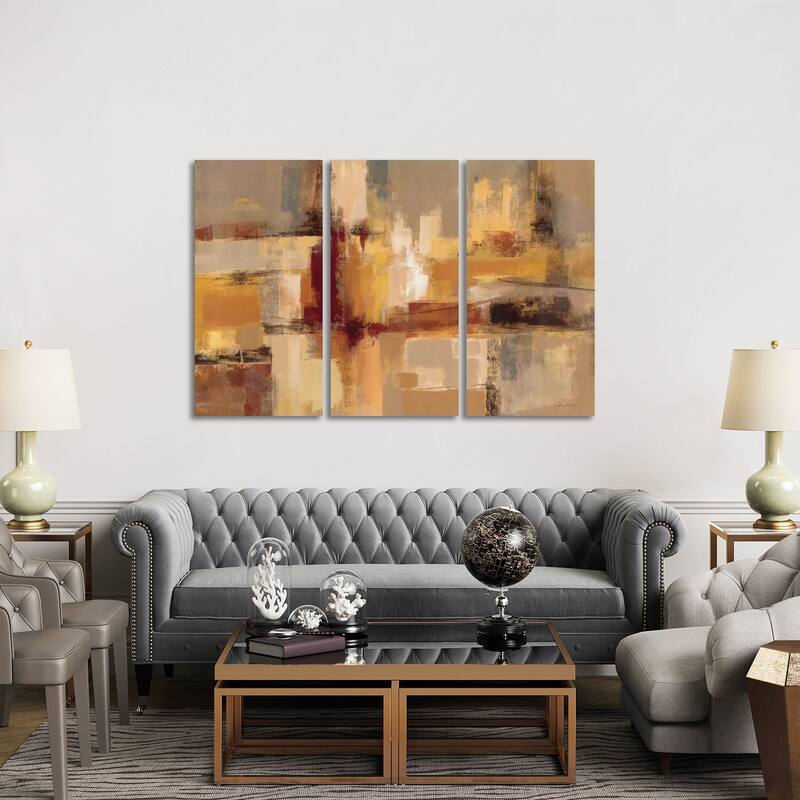 iCanvas "Sandcastles " by Silvia Vassileva 3-Piece Canvas Wall Art Set - 40x60x1.5