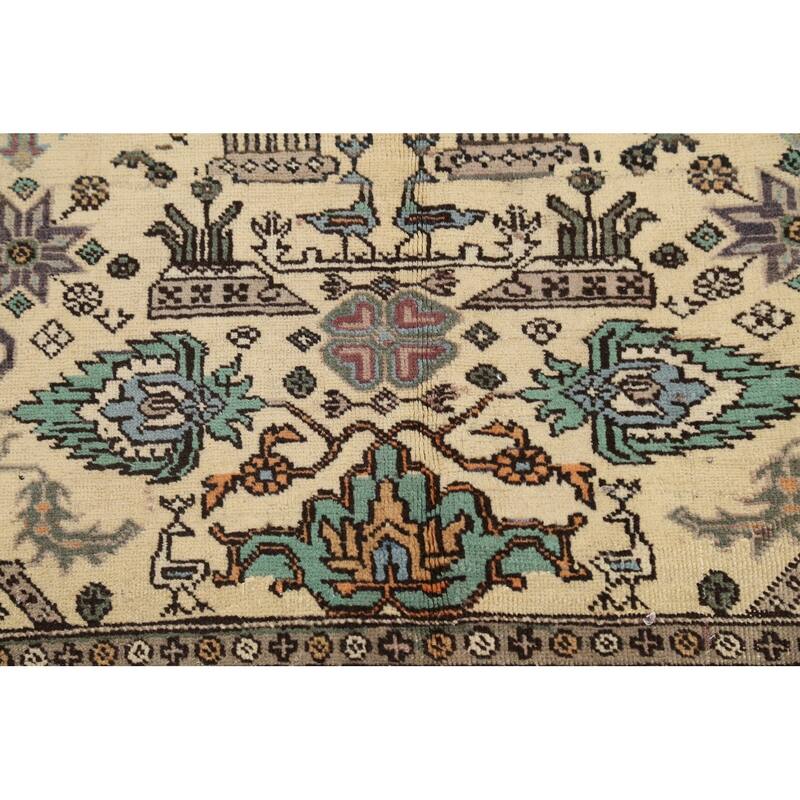 Geometric Tabriz Persian Area Rug Wool Hand-knotted Bedroom Carpet - 5'4" x 9'5"