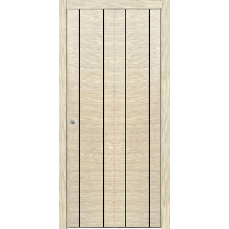 Bi-fold Doors 56 x 80 Planum 0017 Natural Veneer with Sturdy Tracks - 60" x 96" ( 2* 30x96)