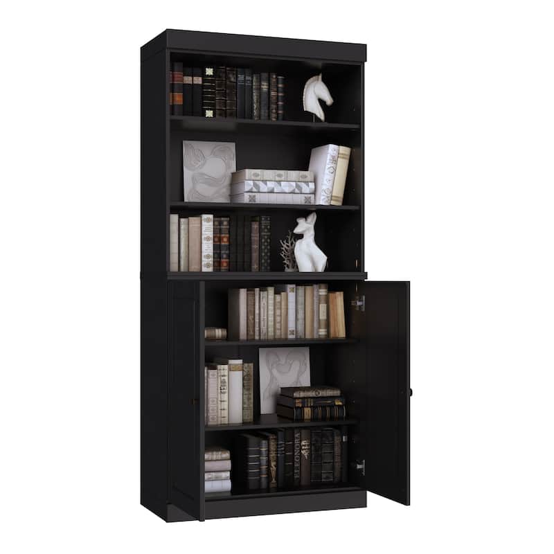 100% Solid Wood 6-Shelf Bookcase with Optional Doors by Palace Imports