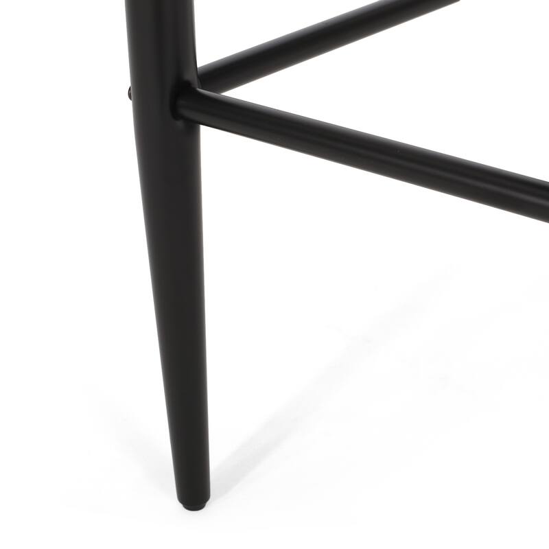 Barstools Set of 2, Counter Height Upholstered Bar Stools with Backs and Iron Legs for Kitchen Island, 260LBS Weight Capacity